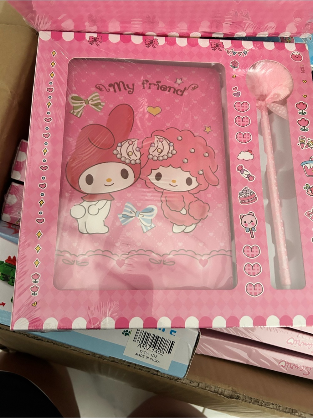 4/$50 Sanrio My Melody Pink Floral notebook Stationery Set - Picture 4 of 5